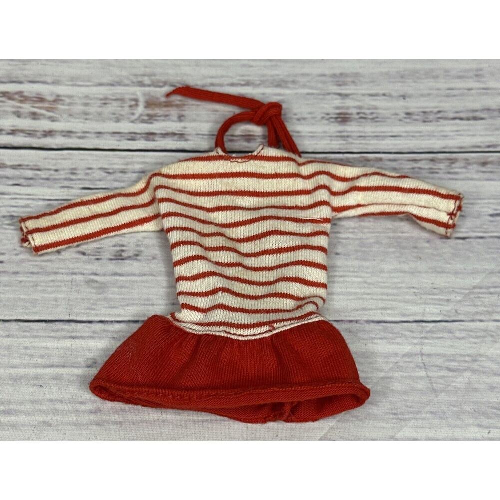 Mattel Skipper Red & White Striped Dress